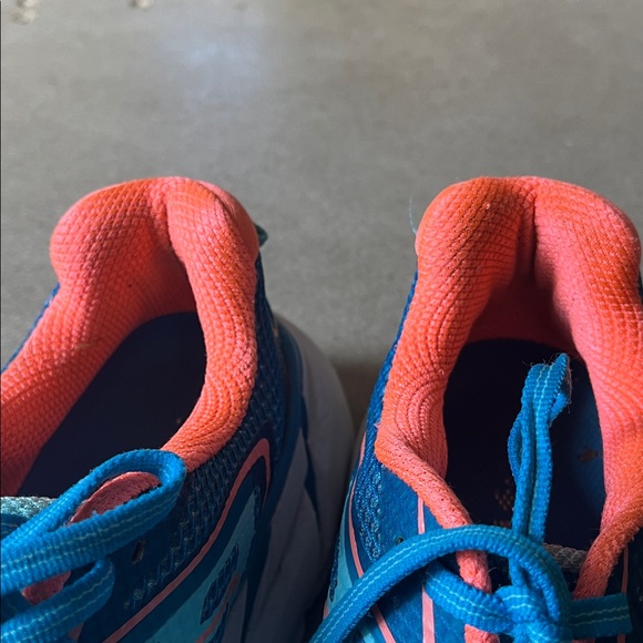 Hoka Clifton 3 Women’s Blue and Orange Sneakers sz 8.5 - Picture 7 of 8